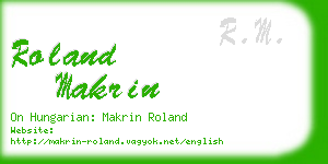 roland makrin business card